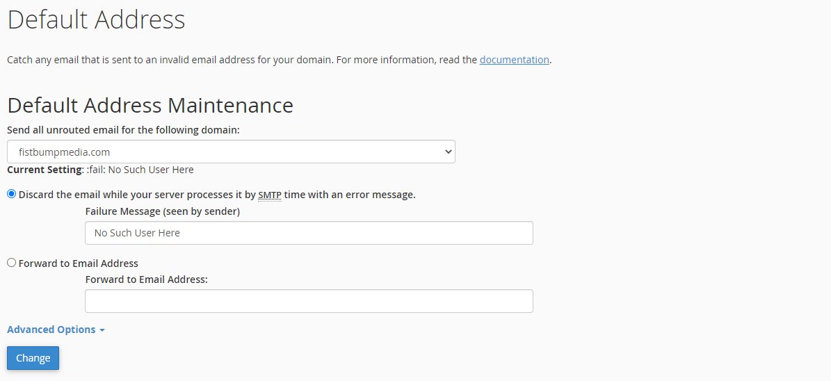 email default address