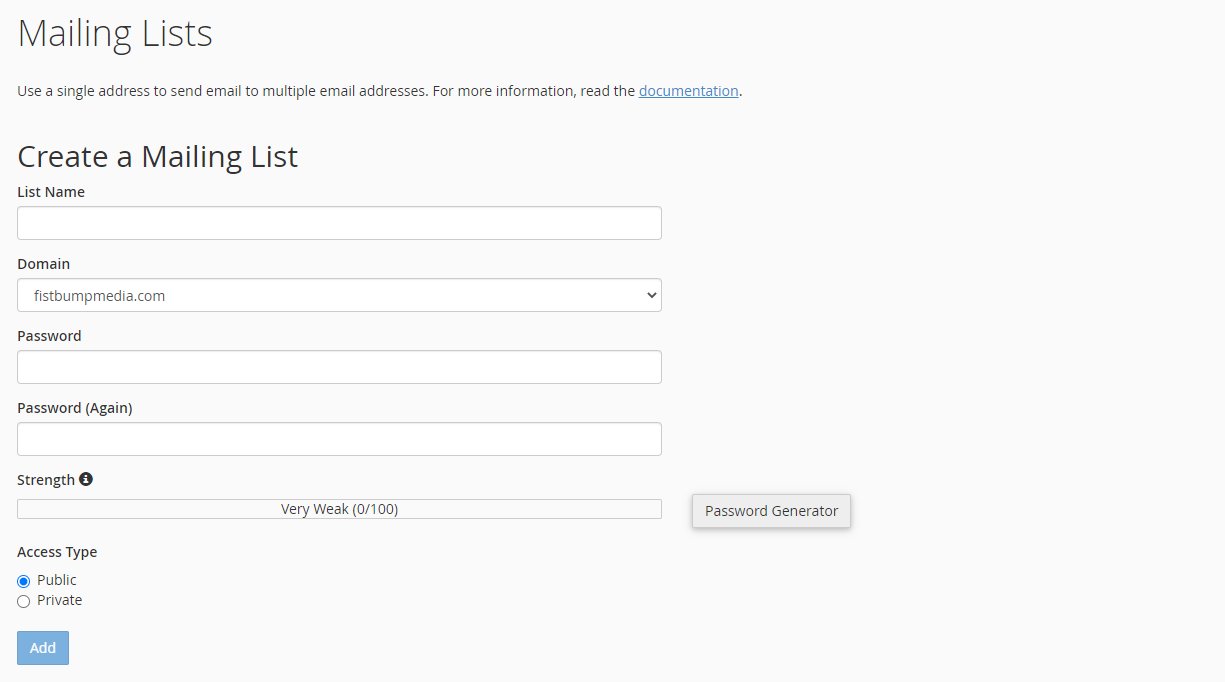 email mailing lists