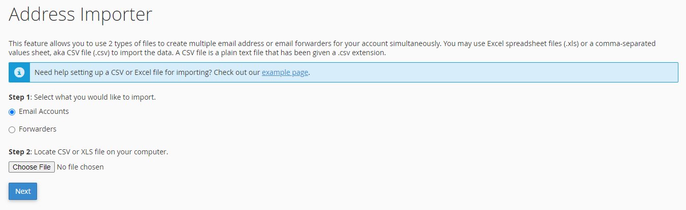 email address importer